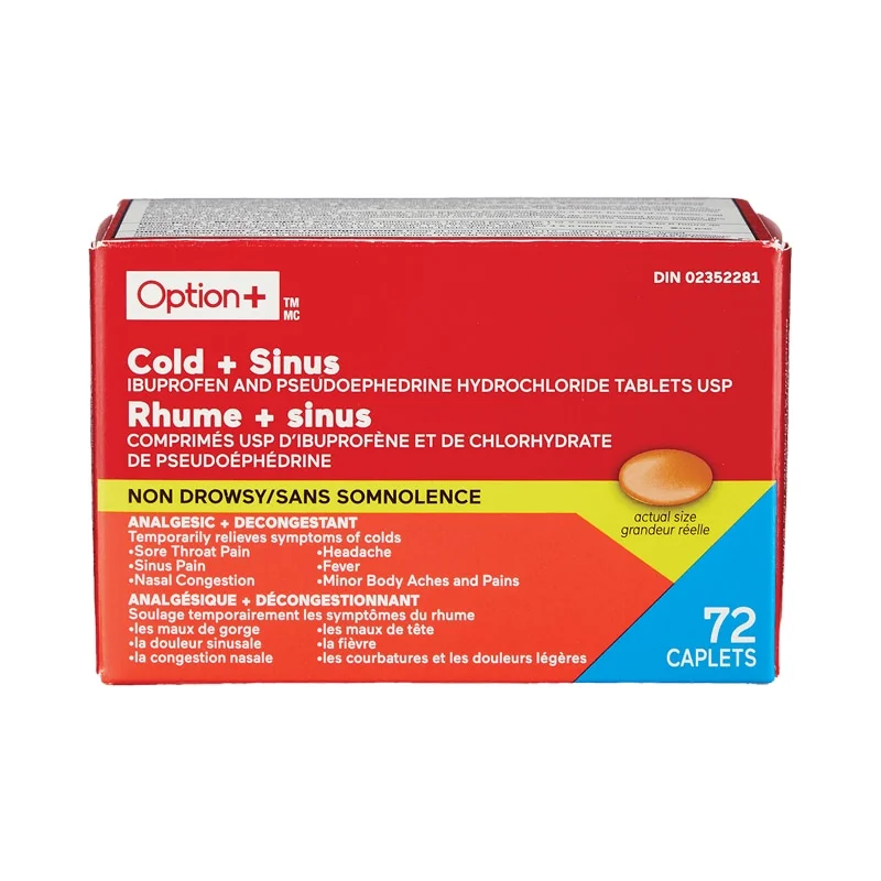 Option+ Cold + Sinus Non-Drowsy Caplets
