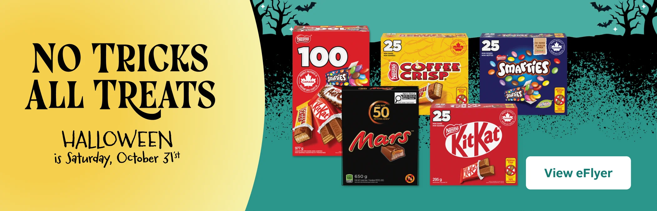 Halloween is October 31t. Select variety packs on sale at Rexall.
