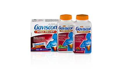 gaviscon tablets rexall health digestive everyday reflux heartburn lasting chewable acid relief provide fast night