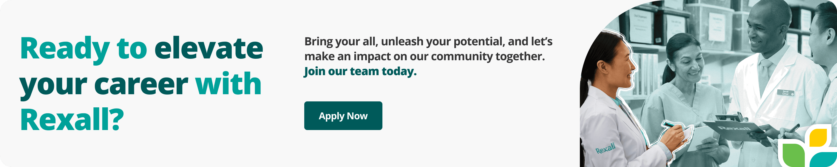 Ready to elevate your career with Rexall? Bring your all, unleash your potential, and let's make an impact on our community together. Join our team today. Click to Apply Now.